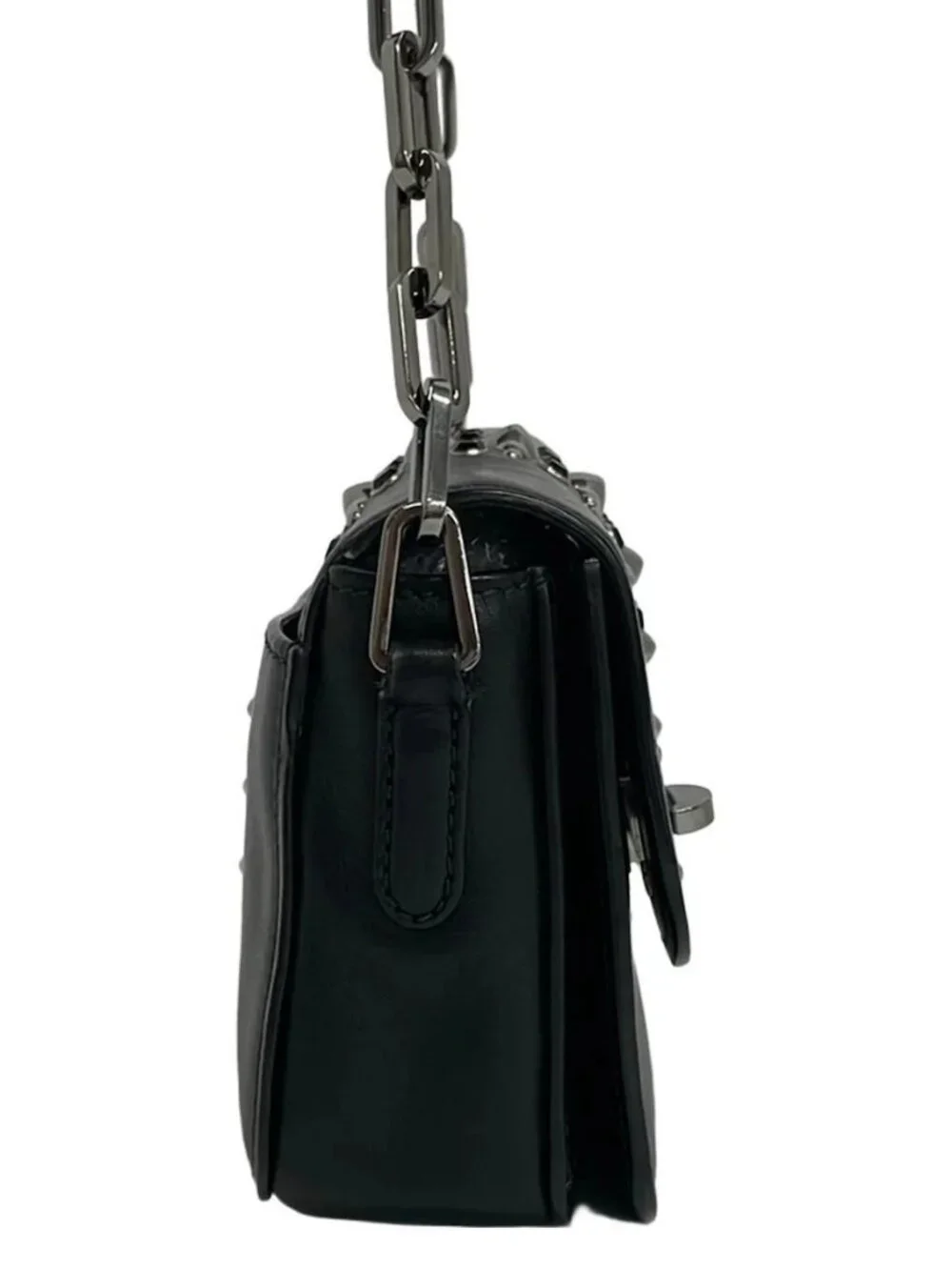 miumiu Black Leather Shoulder Bag